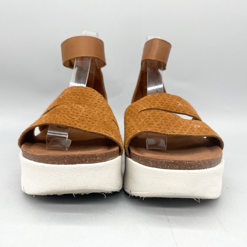OTBT Womens 9.5M Montauk Sandals Shoes Brown Platform Wedge Ankle Strap Boho - Picture 2 of 13